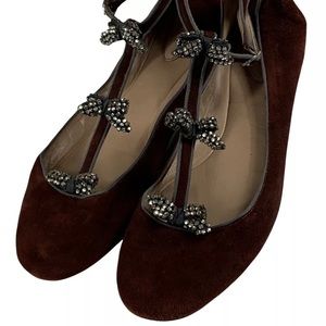 CHLOE Suede Ballerina Ballet Flats Italy Size 39 US 9